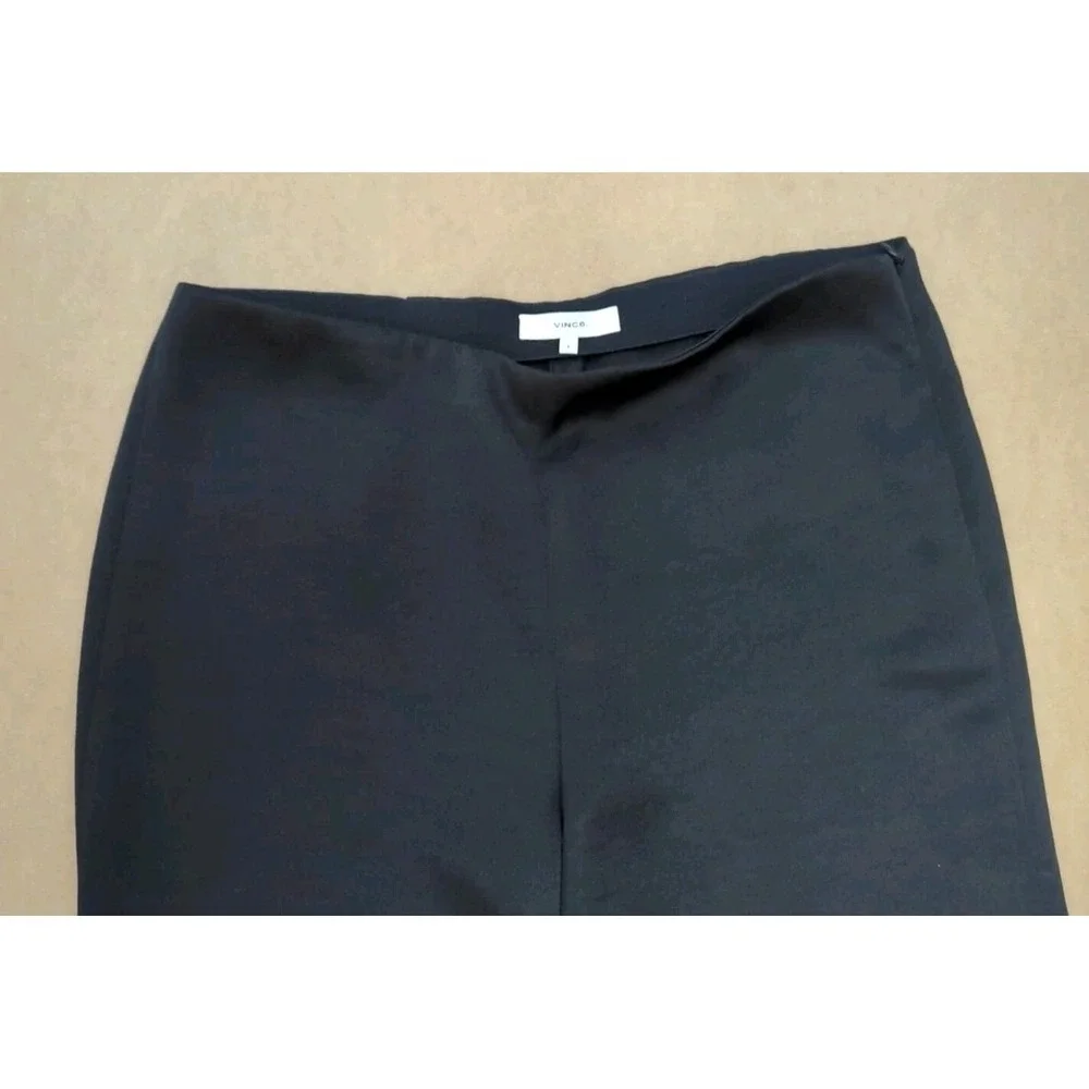Vince Wide Leg Trouser Side Zip Classic Crepe Work Pants Sz 6 27" Inseam - Picture 4 of 8